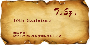 Tóth Szalviusz névjegykártya